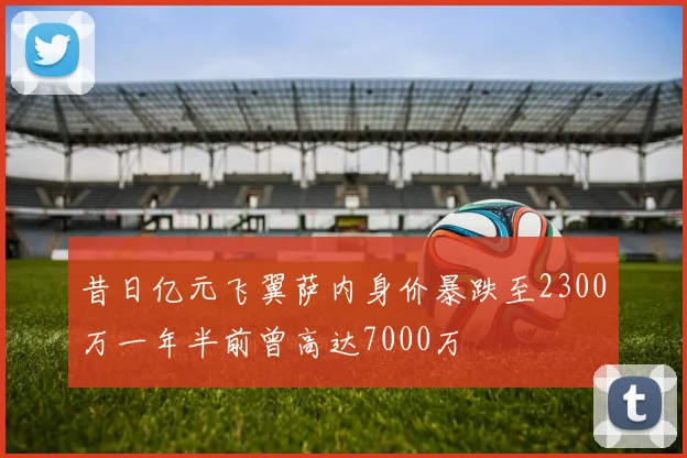 昔日亿元飞翼萨内身价暴跌至2300万一年半前曾高达7000万